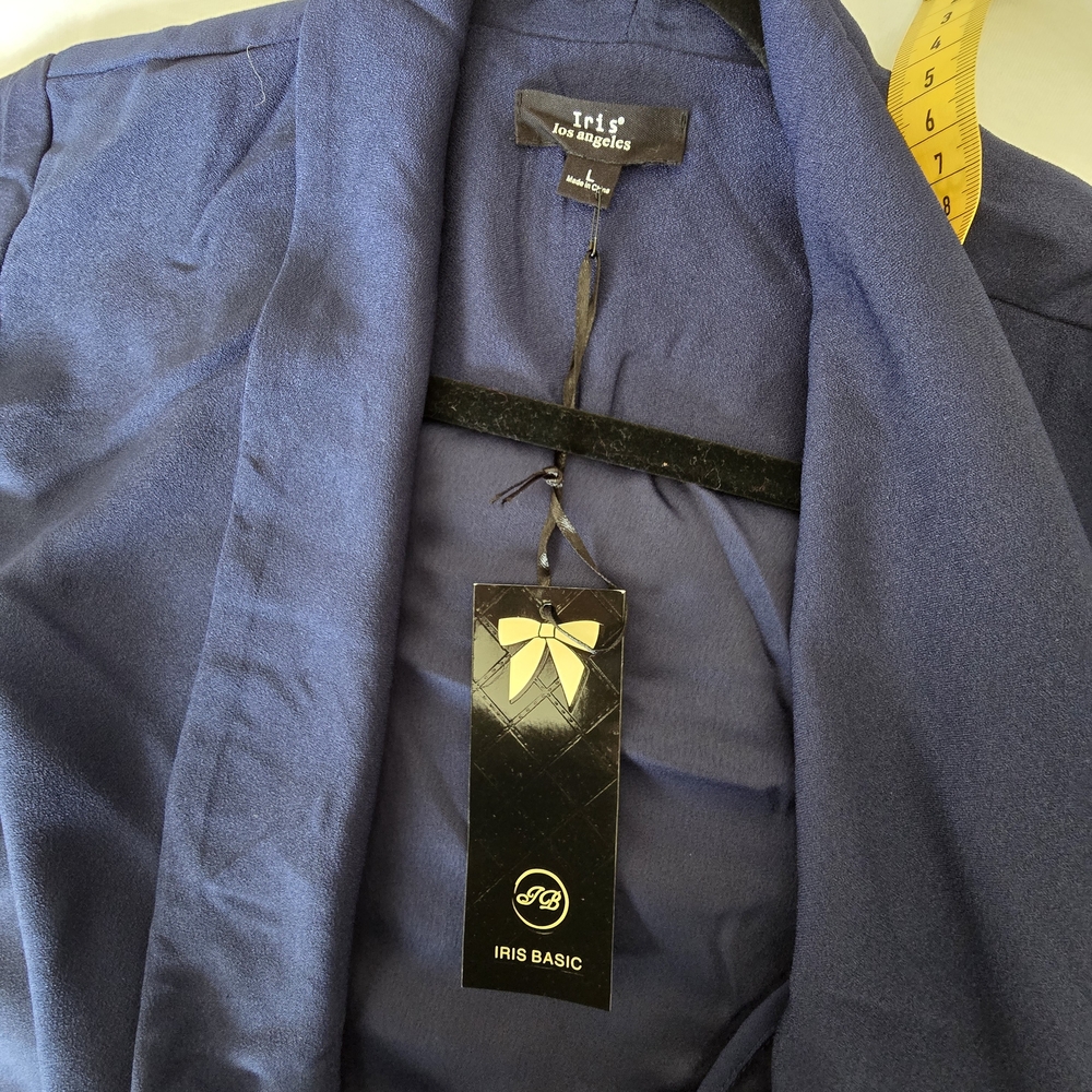 NWT Iris Navy Open-Front Blazer - Picture 2 of 10